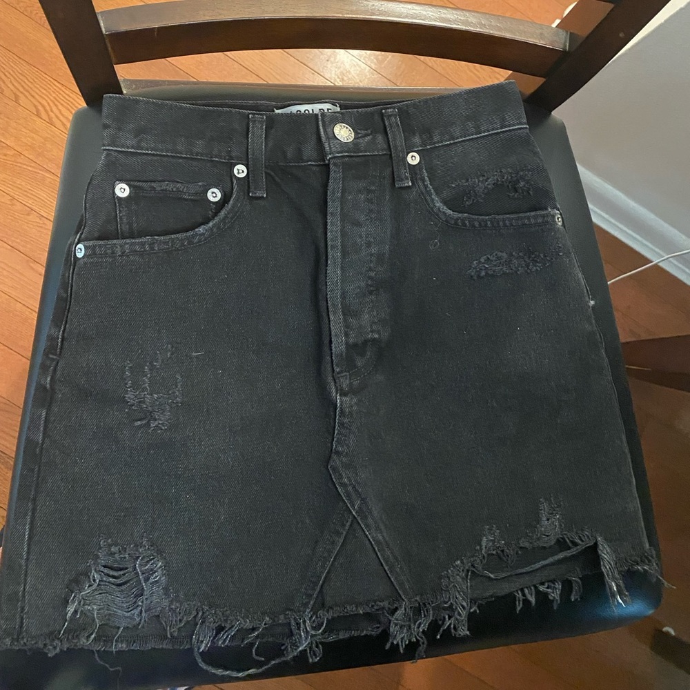 AGOLDE Black Denim Skirt 23
